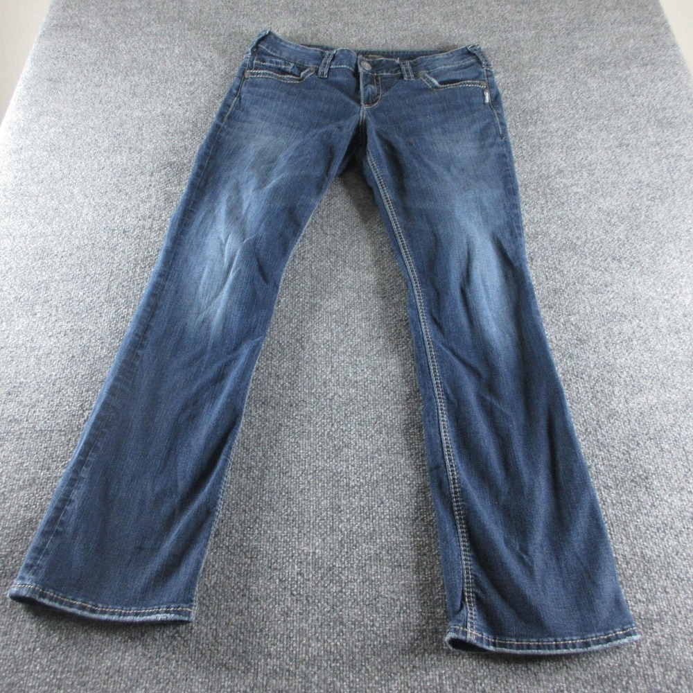 Silver Jeans Suki Mid Slim Boot Jeans Womens 32x33 Blue Bootcut Medium Wash